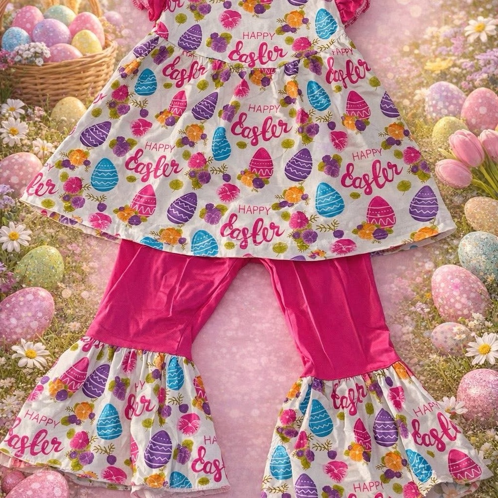 Source Unknown Easter Egg Kids Costume with Pink and Purple
